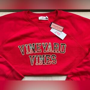 NWT! Vineyard Vines tartan plaid logo women’s crewneck sweatshirt